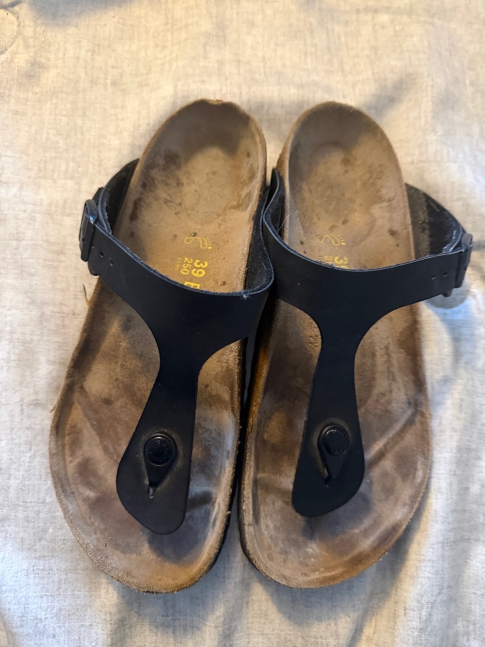 Birkenstock Black T-Strap Flip Sandals